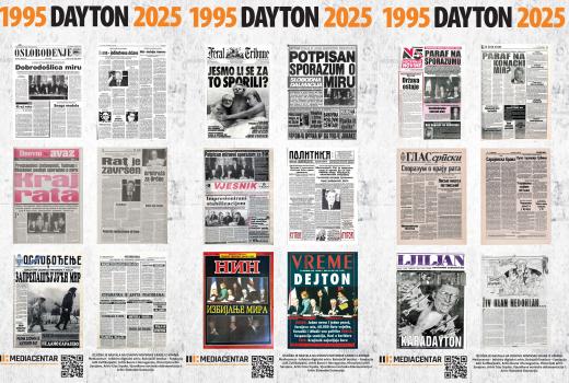 'Dayton 1995-2025': Mediacentar priređuje izložbu naslovnica i članaka o okončanju mirovnih pregovora