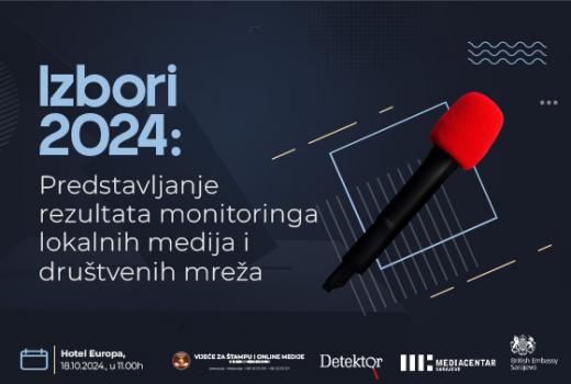 Konferencija za medije: Predstavljanje rezultata monitoringa lokalnih medija i društvenih mreža tokom Lokalnih izbora 2024.