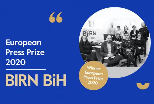 BIRN BiH dobitnik Specijalne nagrade European Press Prize