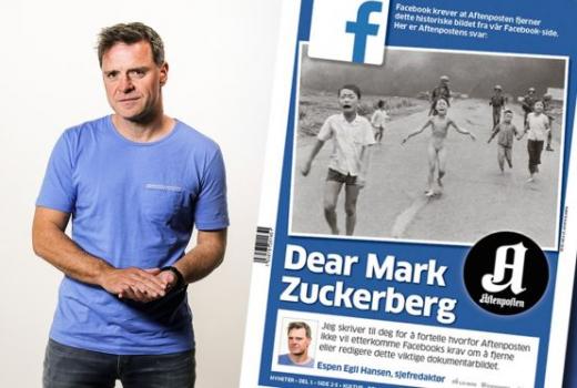 Norveški urednik optužuje Facebook za cenzuru