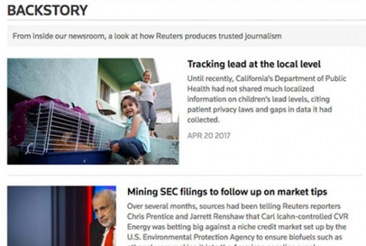 Reuters pokrenuo Backstory kako bi približio čitaocima proces nastajanja priče