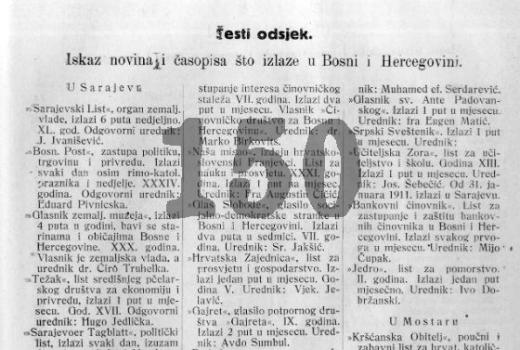 Novine i časopisi iz 1918. godine