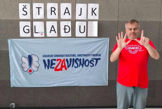 Sindikalista Darko Šper prekinuo sedmodnevni štrajk glađu na RTV Vojvodina