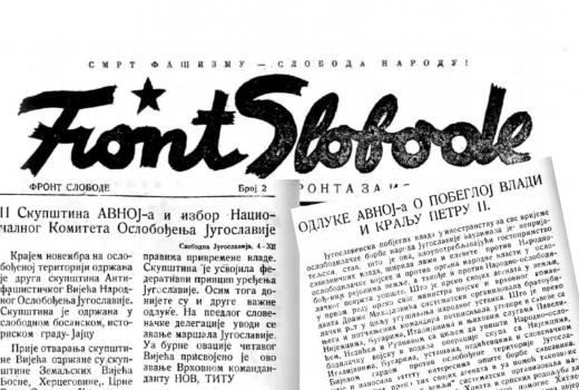 Infobiro: O Drugom zasjedanju AVNOJ-a sa stranica &#039;Fronta slobode&#039;