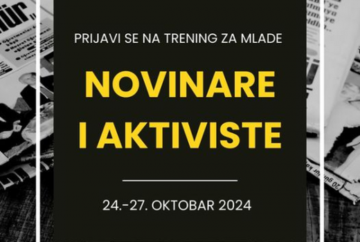 Trening za mlade novinare i aktiviste