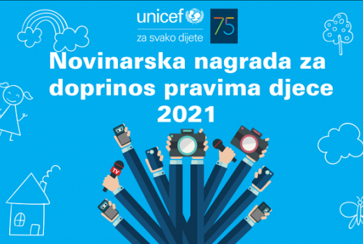 Otvoren UNICEF-ov konkurs za dodjelu novinarskih nagrada za promociju i zaštitu prava djeteta u BiH