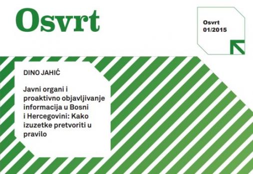 Javni organi i proaktivno objavljivanje informacija u BiH