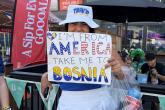 'I am from America / Take me to Bosnia!'